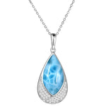 Larimar Mandorla Teardrop Pendant Pendant Island by Koa Nani 