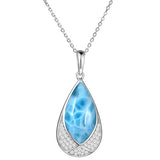 Larimar Mandorla Teardrop Pendant Pendant Island by Koa Nani 