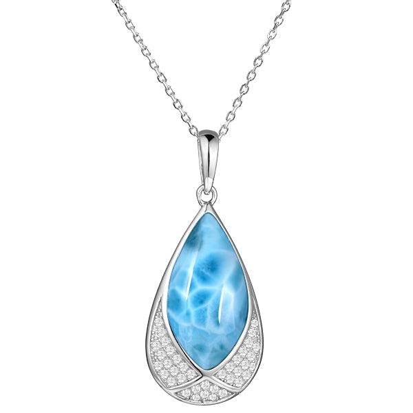 Larimar Mandorla Teardrop Pendant Pendant Island by Koa Nani 