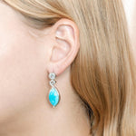 Larimar Mandorla Wave Earrings Earrings Island by Koa Nani 