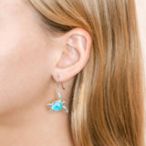 Larimar Manoa Honu Hook Earrings Earrings Island by Koa Nani 