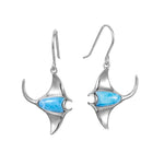 Larimar Manta Ray Hook Earrings Earrings Island by Koa Nani 