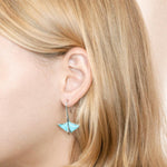 Larimar Manta Ray Hooked Tail Earrings Earrings Island by Koa Nani 