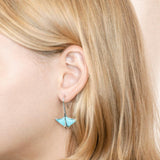Larimar Manta Ray Hooked Tail Earrings Earrings Island by Koa Nani 
