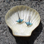Larimar Manta Ray Hooked Tail Earrings Earrings Island by Koa Nani 