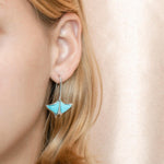 Larimar Manta Ray Hooked Tail Earrings Earrings Island by Koa Nani 