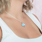 Larimar Manta Ray Hooked Tail Pendant Pendant Island by Koa Nani 