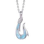 Larimar Maui Fishhook Pendant Pendant Island by Koa Nani Small 