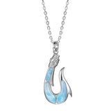 Larimar Maui Fishhook Pendant Pendant Island by Koa Nani 
