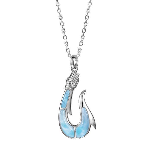 Larimar Maui Fishhook Pendant Pendant Island by Koa Nani 