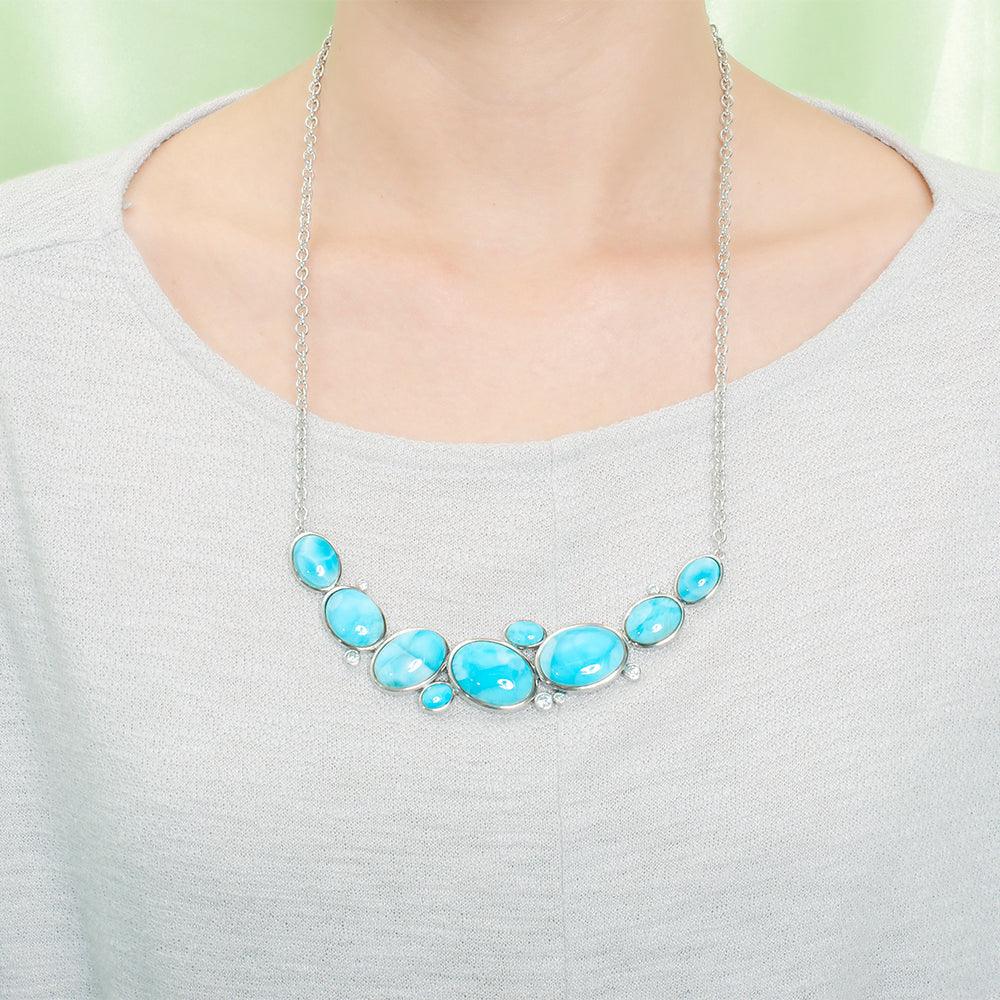Larimar Mermaid Pools Necklace Necklace Island by Koa Nani 