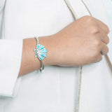 Larimar Mermaid’s Oyster Shell Bangle Bangle Island by Koa Nani 