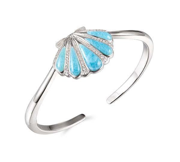 Larimar Mermaid’s Oyster Shell Bangle Bangle Island by Koa Nani 