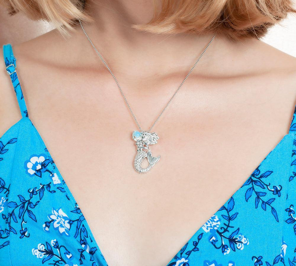 Larimar Mermaid's Treasure Pendant Pendant Island by Koa Nani 