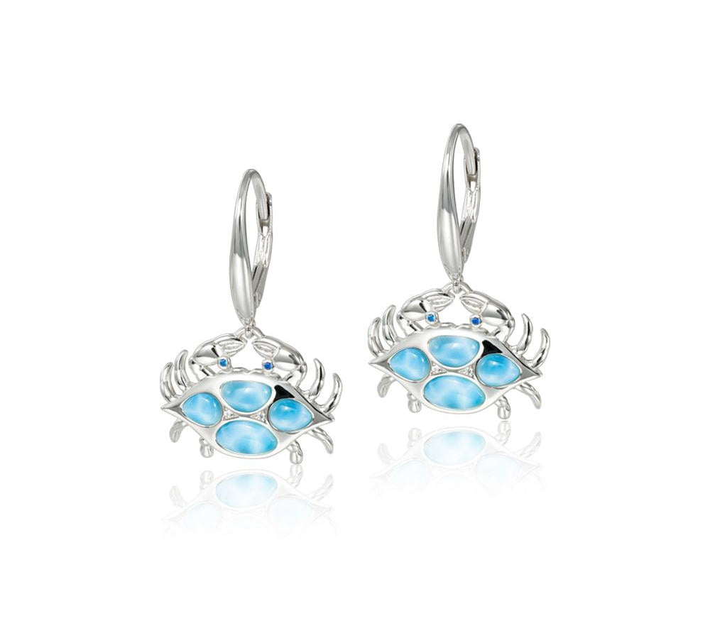Larimar Mighty Crab Earrings Earrings Island by Koa Nani 