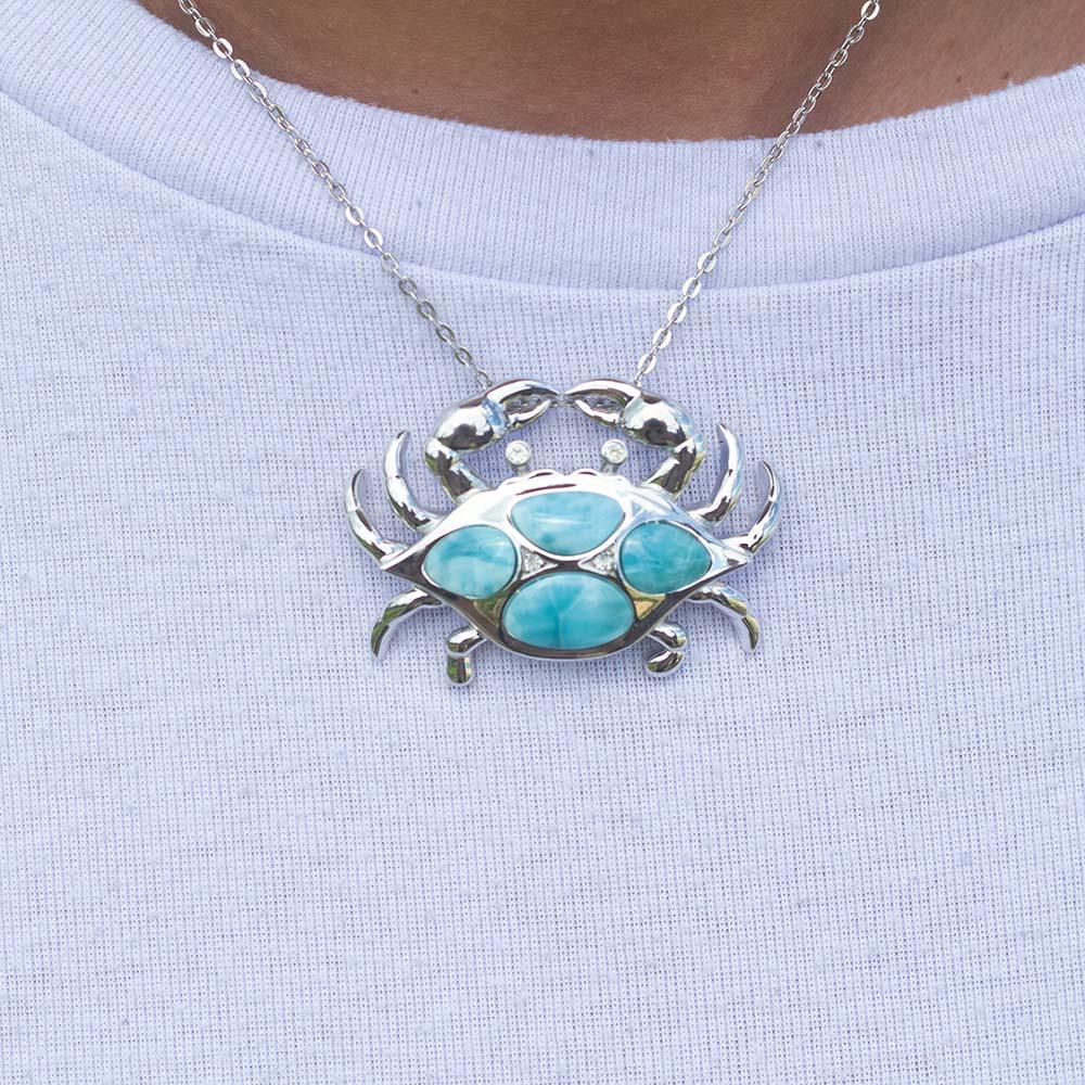 Larimar Mighty Crab Pendant Pendant Island by Koa Nani 