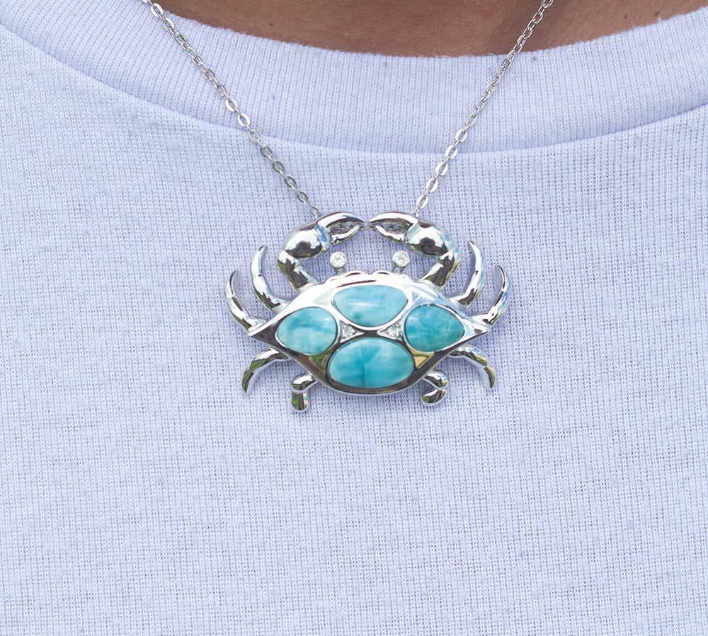 Larimar Mighty Crab Pendant Pendant Island by Koa Nani 