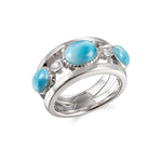 Larimar Moon Phase Cocktail Ring Ring Island by Koa Nani 