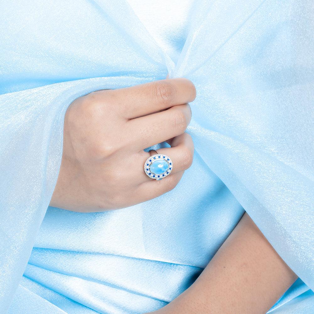 Larimar Moon Phase Ring Ring Island by Koa Nani 5