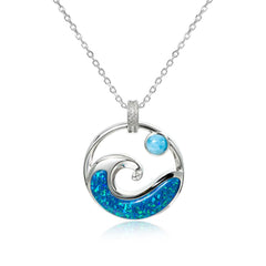 Larimar Moon Tides Pendant with Opalite Pendant Island by Koa Nani Large 