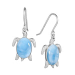 Larimar Na Pali Honu Earrings Earrings Island by Koa Nani 
