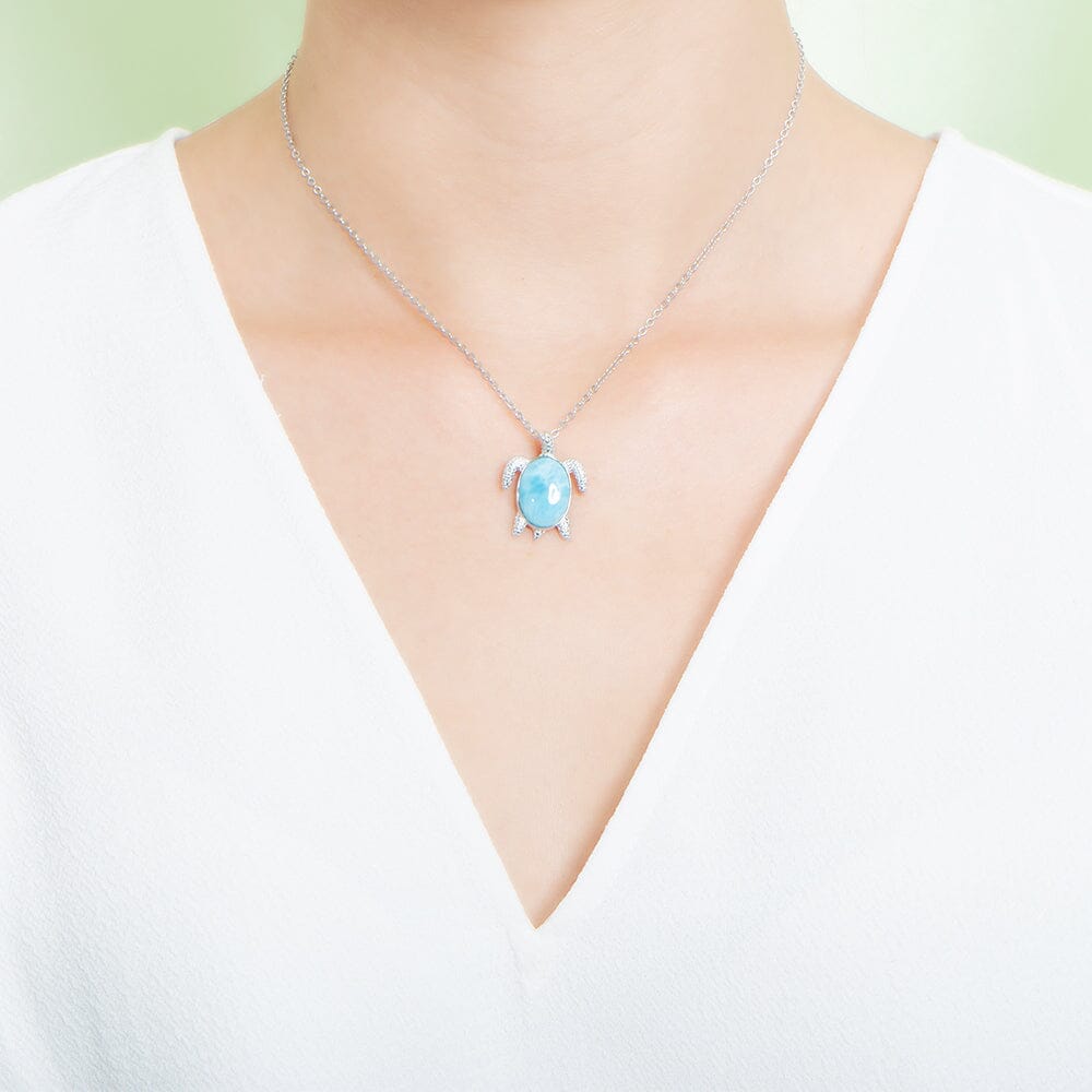 Larimar Na Pali Honu Pendant Pendant Island by Koa Nani 