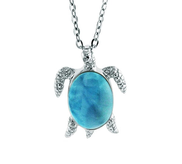 Larimar Na Pali Honu Pendant Pendant Island by Koa Nani Small 