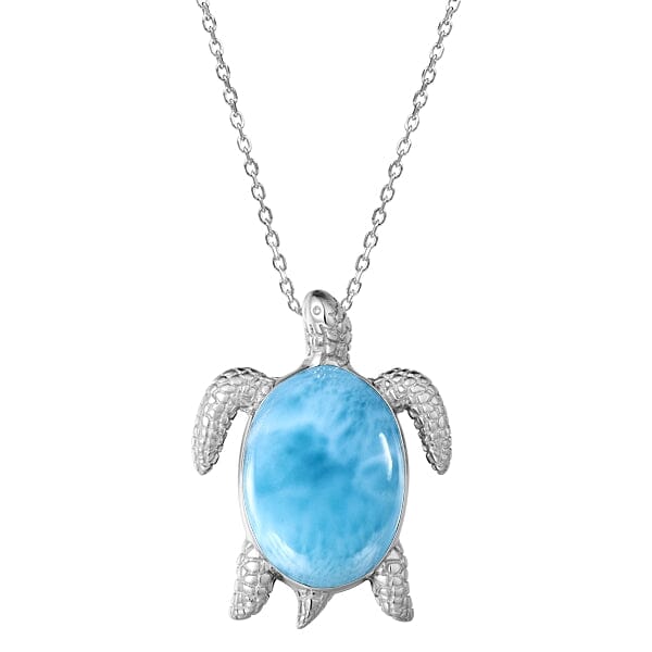 Larimar Na Pali Honu Pendant Pendant Island by Koa Nani Large 