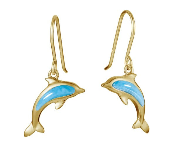 Larimar Nai'a Hook Earrings Earrings Island by Koa Nani 