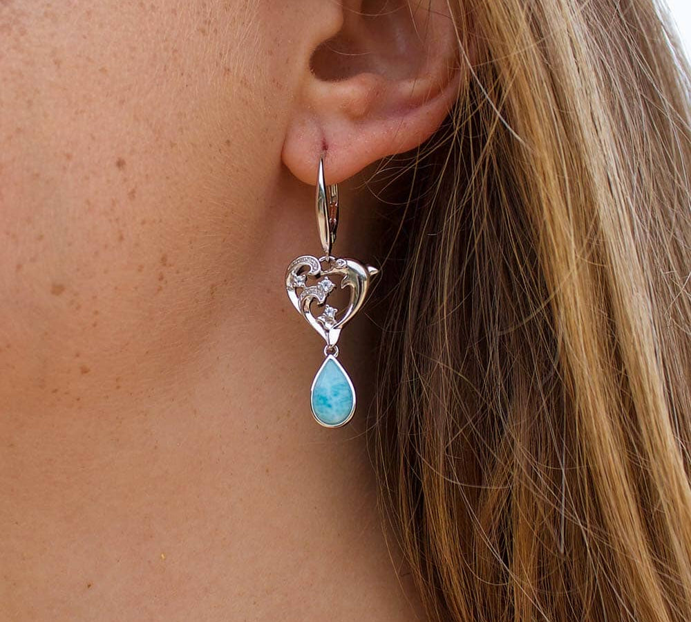 Larimar Nai'a Kai Earrings Earrings Island by Koa Nani 