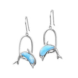 Larimar Nai'a Loop Earrings Earrings Island by Koa Nani 
