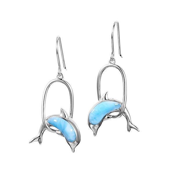 Larimar Nai'a Loop Earrings Earrings Island by Koa Nani 
