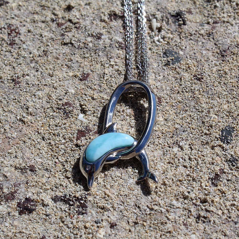 Larimar Nai’a Loop Pendant Pendant Island by Koa Nani 