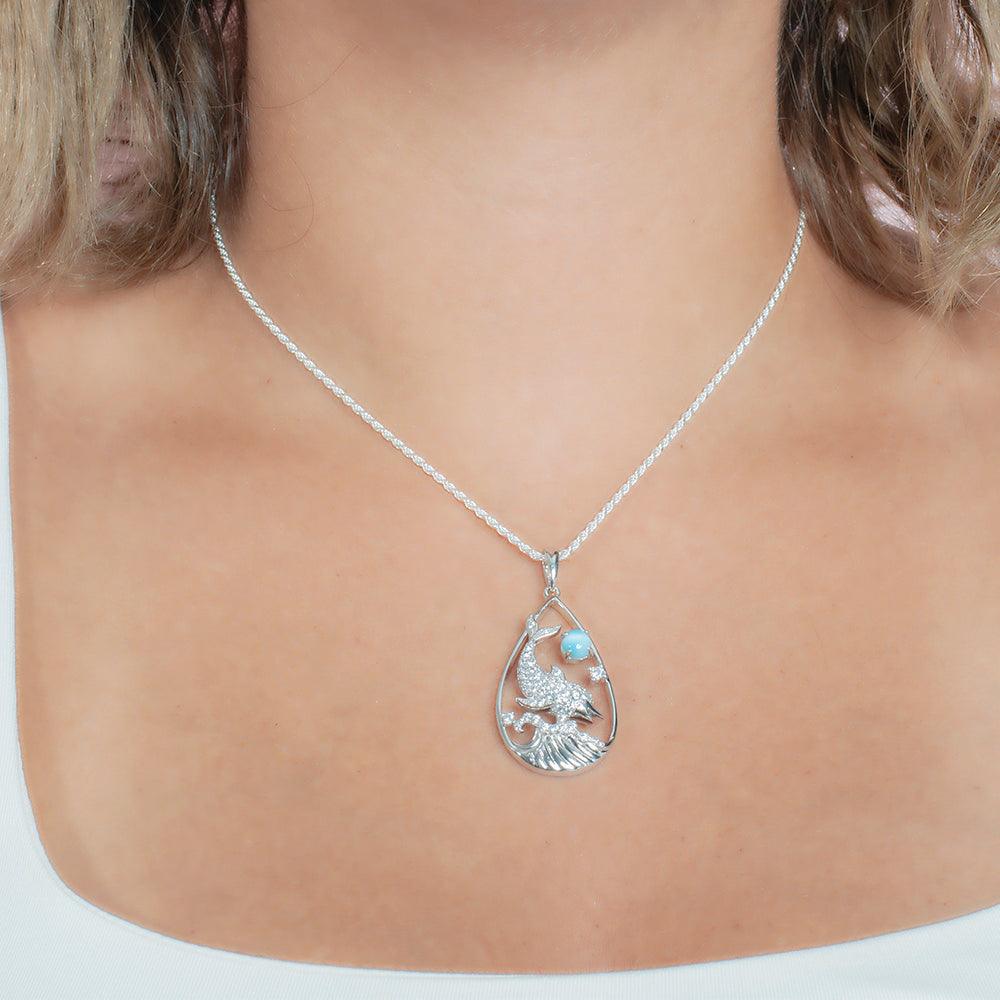 Larimar Nai'a Teardrop Pendant Pendant Island by Koa Nani 