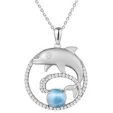 Larimar Nai'a Waiwai Pendant Pendant Island by Koa Nani 