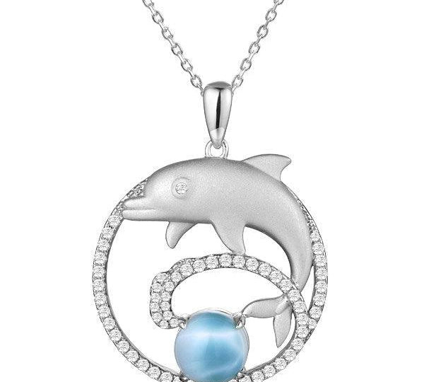 Larimar Nai'a Waiwai Pendant Pendant Island by Koa Nani 