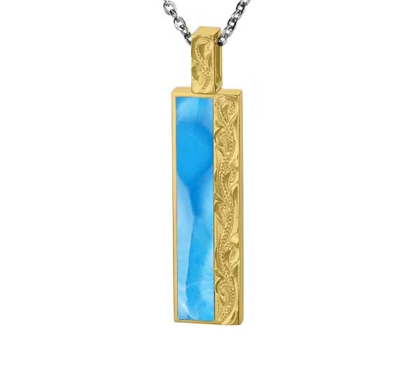 Larimar Nalu Bar Pendant Pendant Island by Koa Nani 