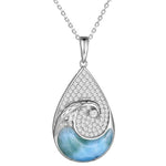 Larimar Nalu Teardrop Pendant Pendant Island by Koa Nani 