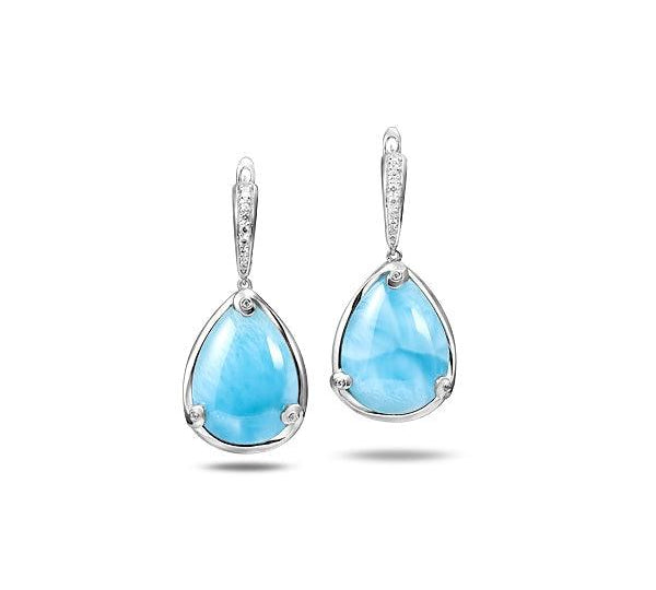 Larimar Nalu Wai Teardrop Earrings Earrings Island by Koa Nani 