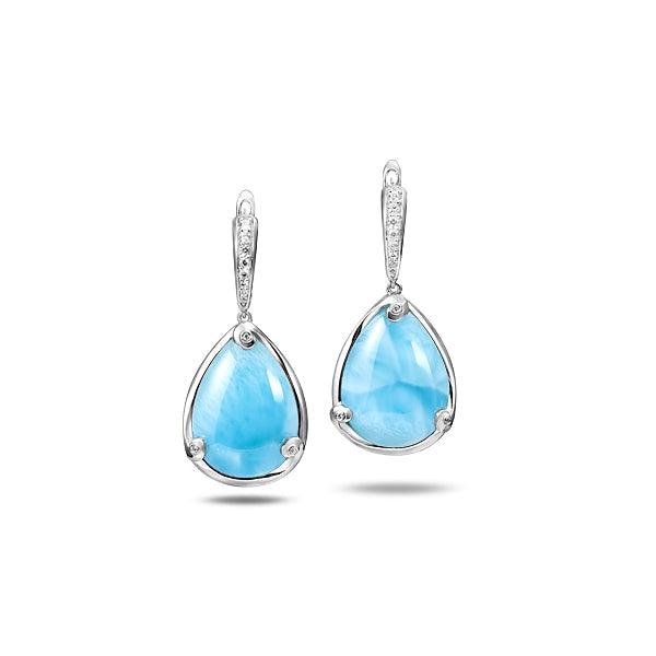 Larimar Nalu Wai Teardrop Earrings Earrings Island by Koa Nani 
