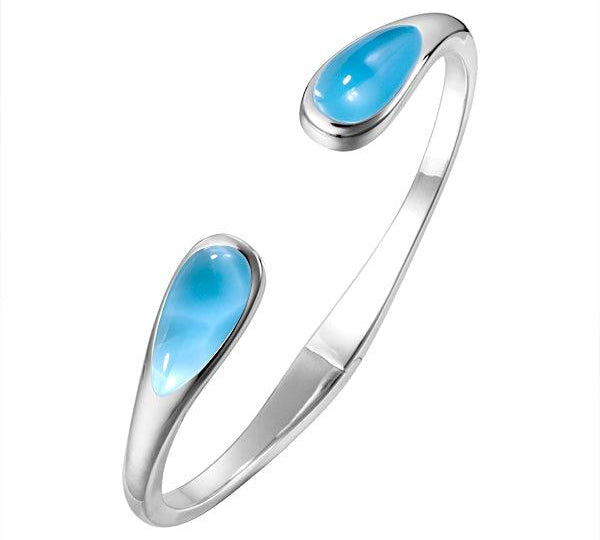 Larimar Neptune Teardrop Bangle Bangle Island by Koa Nani 