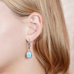 Larimar Neptune Teardrop Hook Earrings Earrings Island by Koa Nani 