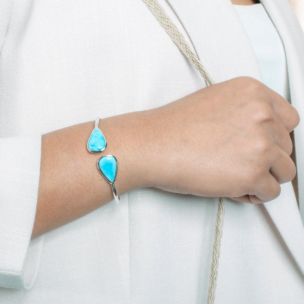 Larimar Neptune Teardrop Sleek Bangle Bangle Island by Koa Nani 