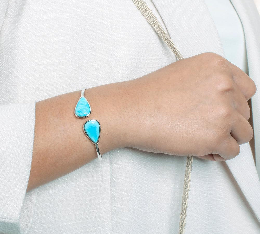 Larimar Neptune Teardrop Sleek Bangle Bangle Island by Koa Nani 
