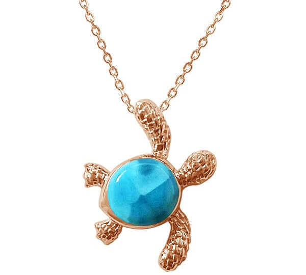 Larimar Nihoa Honu Pendant Pendant Island by Koa Nani 
