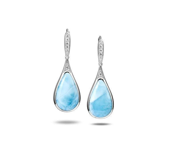 Larimar Nouveau Icy Teardrop Earrings Earrings Island by Koa Nani 