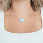 Larimar Ocean Oyster Shell Pendant Pendant Island by Koa Nani 