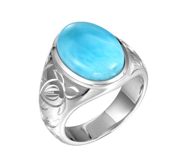 Larimar Ocean Reflection Honu Cocktail Ring Ring Island by Koa Nani 5