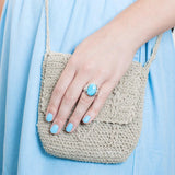 Larimar Ocean Reflection Honu Cocktail Ring Ring Island by Koa Nani 