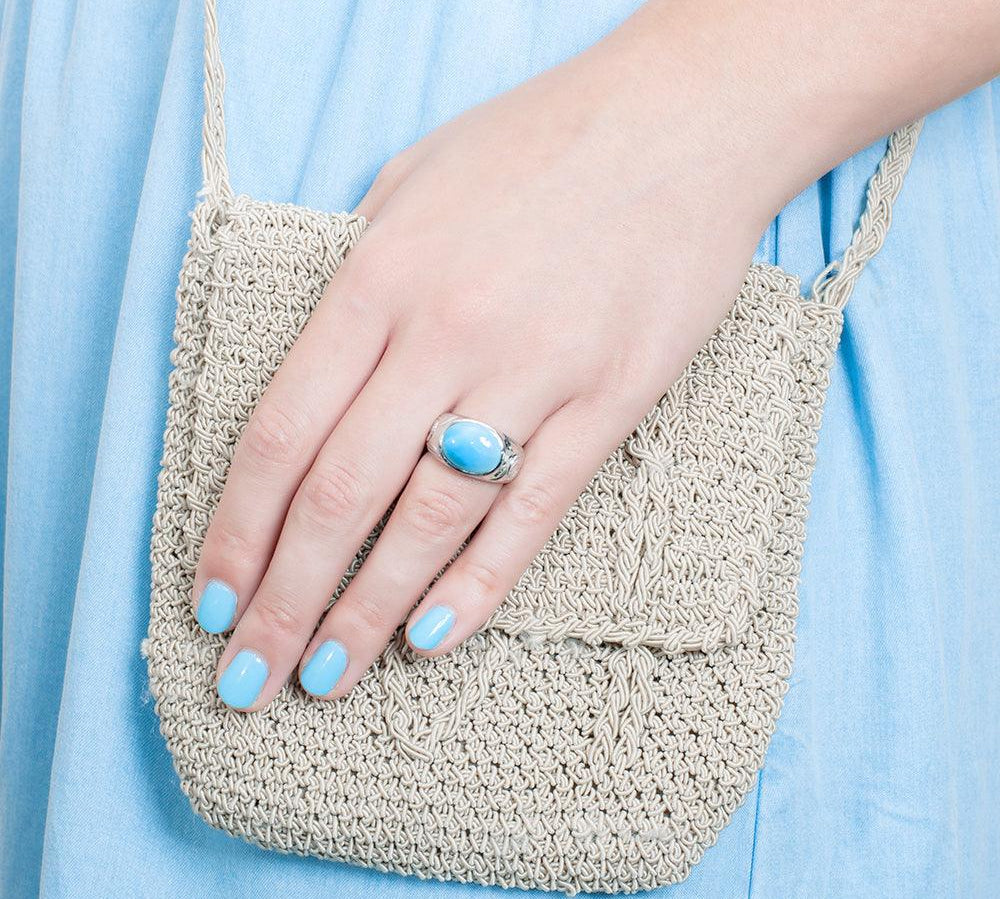 Larimar Ocean Reflection Ring Ring Island by Koa Nani 